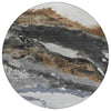 Piper Looms Chantille Abstract ACN2054 Gray Machine Washable Area Rug Round Main Image