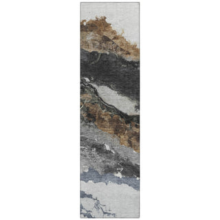 Piper Looms Chantille Abstract ACN2054 Gray Machine Washable Area Rug Runner Main Image