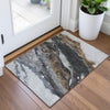 Piper Looms Chantille Abstract ACN2054 Gray Machine Washable Area Rug Scatter Lifestyle Image Feature