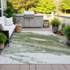 Piper Looms Chantille Abstract ACN2054 Green Machine Washable Area Rug Outdoor Lifestyle Image Feature
