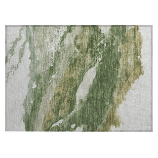 Piper Looms Chantille Abstract ACN2054 Green Machine Washable Area Rug Scatter Main Image