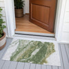 Piper Looms Chantille Abstract ACN2054 Green Machine Washable Area Rug Scatter Outdoor Lifestyle Image Feature