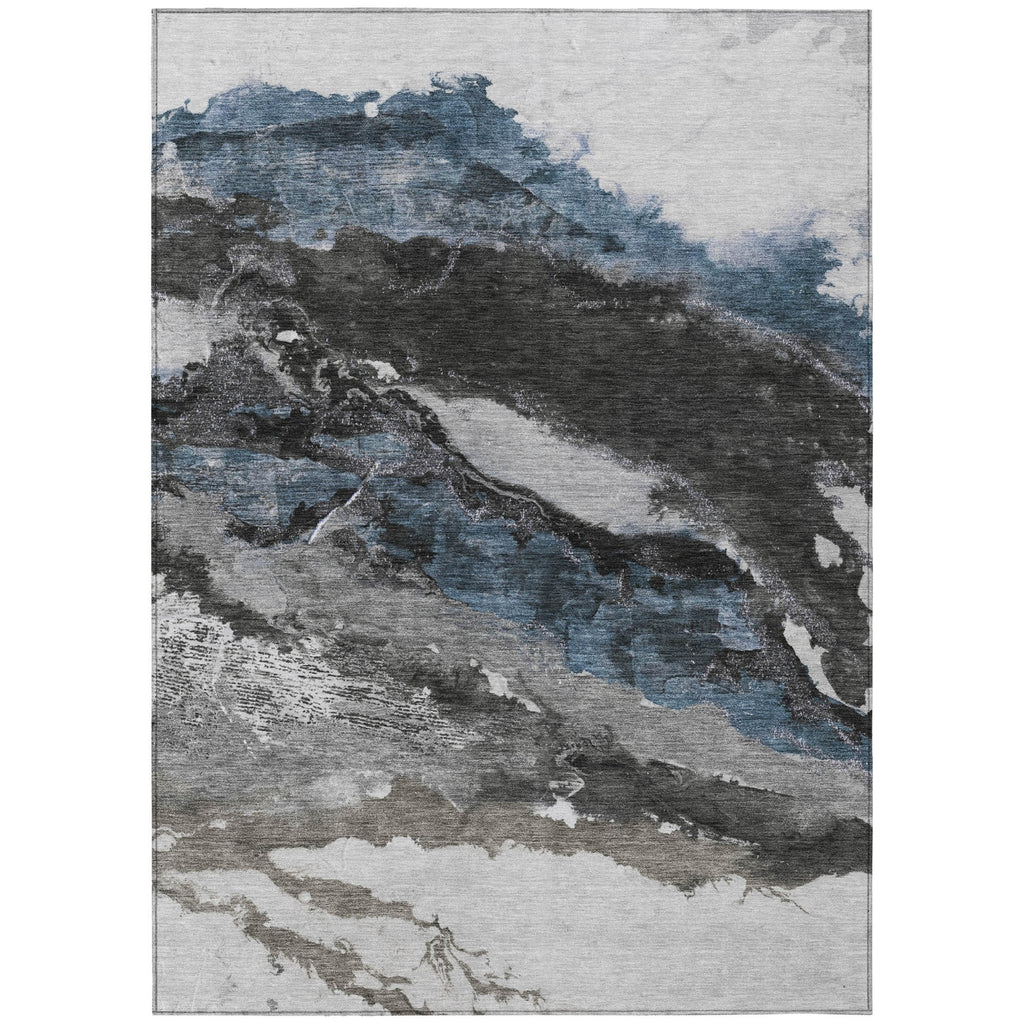 Piper Looms Chantille Abstract ACN2054 Pewter Machine Washable Area Rug main image