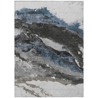 Piper Looms Chantille Abstract ACN2054 Pewter Machine Washable Area Rug main image
