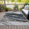 Piper Looms Chantille Abstract ACN2054 Pewter Machine Washable Area Rug Outdoor Lifestyle Image Feature