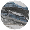 Piper Looms Chantille Abstract ACN2054 Pewter Machine Washable Area Rug Round Main Image