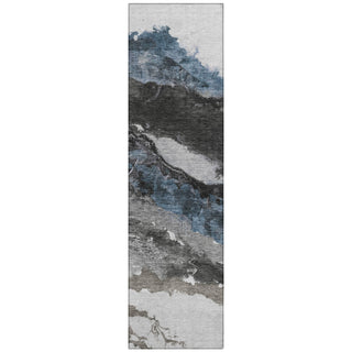 Piper Looms Chantille Abstract ACN2054 Pewter Machine Washable Area Rug Runner Main Image