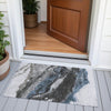 Piper Looms Chantille Abstract ACN2054 Pewter Machine Washable Area Rug Scatter Outdoor Lifestyle Image Feature