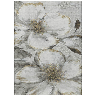 Piper Looms Chantille Floral ACN2055 Silver Machine Washable Area Rug main image