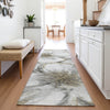 Piper Looms Chantille Floral ACN2055 Silver Machine Washable Area Rug Runner Lifestyle Image Feature
