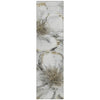 Piper Looms Chantille Floral ACN2055 Silver Machine Washable Area Rug Runner Main Image