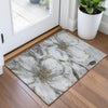 Piper Looms Chantille Floral ACN2055 Silver Machine Washable Area Rug Scatter Lifestyle Image Feature