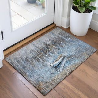 Piper Looms Chantille Nautical ACN2056 Blue Machine Washable Area Rug Scatter Lifestyle Image Feature