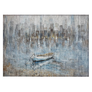 Piper Looms Chantille Nautical ACN2056 Blue Machine Washable Area Rug Scatter Main Image