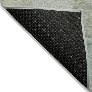 Piper Looms Chantille Abstract ACN2057 Aloe Machine Washable Area Rug Backing Image