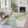 Piper Looms Chantille Abstract ACN2057 Aloe Machine Washable Area Rug Lifestyle Image Feature