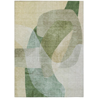 Piper Looms Chantille Abstract ACN2057 Aloe Machine Washable Area Rug main image