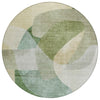 Piper Looms Chantille Abstract ACN2057 Aloe Machine Washable Area Rug Round Main Image