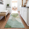 Piper Looms Chantille Abstract ACN2057 Aloe Machine Washable Area Rug Runner Lifestyle Image Feature