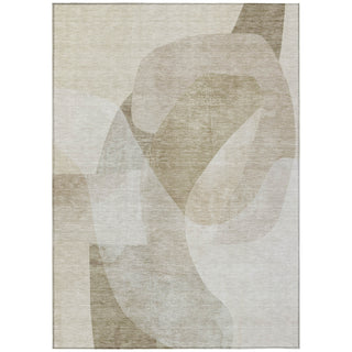 Piper Looms Chantille Abstract ACN2057 Beige Machine Washable Area Rug main image