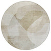 Piper Looms Chantille Abstract ACN2057 Beige Machine Washable Area Rug Round Main Image