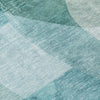 Piper Looms Chantille Abstract ACN2057 Teal Machine Washable Area Rug Swatch Image