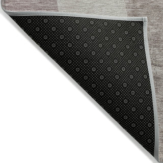 Piper Looms Chantille Abstract ACN2058 Brown Machine Washable Area Rug Backing Image