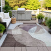Piper Looms Chantille Abstract ACN2058 Brown Machine Washable Area Rug Outdoor Lifestyle Image Feature