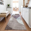 Piper Looms Chantille Abstract ACN2058 Brown Machine Washable Area Rug Runner Lifestyle Image Feature