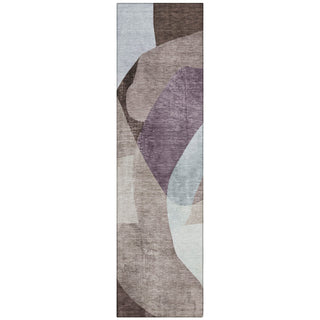 Piper Looms Chantille Abstract ACN2058 Brown Machine Washable Area Rug Runner Main Image