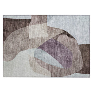Piper Looms Chantille Abstract ACN2058 Brown Machine Washable Area Rug Scatter Main Image