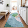 Piper Looms Chantille Abstract ACN2058 Green Machine Washable Area Rug Runner Lifestyle Image Feature