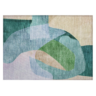 Piper Looms Chantille Abstract ACN2058 Green Machine Washable Area Rug Scatter Main Image