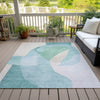 Piper Looms Chantille Abstract ACN2058 Seafoam Machine Washable Area Rug Outdoor Lifestyle Image Feature