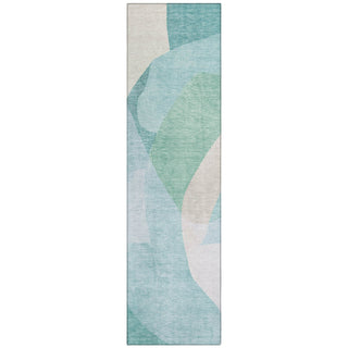 Piper Looms Chantille Abstract ACN2058 Seafoam Machine Washable Area Rug Runner Main Image