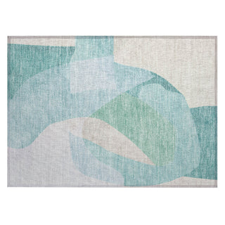 Piper Looms Chantille Abstract ACN2058 Seafoam Machine Washable Area Rug Scatter Main Image