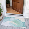 Piper Looms Chantille Abstract ACN2058 Seafoam Machine Washable Area Rug Scatter Outdoor Lifestyle Image Feature