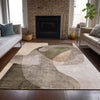 Piper Looms Chantille Abstract ACN2058 Taupe Machine Washable Area Rug Lifestyle Image Feature