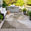 Piper Looms Chantille Abstract ACN2058 Taupe Machine Washable Area Rug Outdoor Lifestyle Image Feature