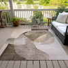 Piper Looms Chantille Abstract ACN2058 Taupe Machine Washable Area Rug Outdoor Lifestyle Image Feature