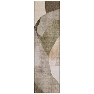 Piper Looms Chantille Abstract ACN2058 Taupe Machine Washable Area Rug Runner Main Image