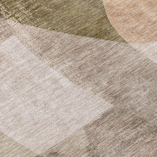 Piper Looms Chantille Abstract ACN2058 Taupe Machine Washable Area Rug Swatch Image