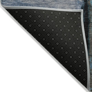 Piper Looms Chantille Abstract ACN2059 Blue Machine Washable Area Rug Backing Image