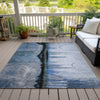 Piper Looms Chantille Abstract ACN2059 Blue Machine Washable Area Rug Outdoor Lifestyle Image Feature