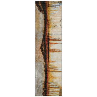 Piper Looms Chantille Abstract ACN2059 Paprika Machine Washable Area Rug Runner Main Image