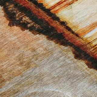 Piper Looms Chantille Abstract ACN2059 Paprika Machine Washable Area Rug Swatch Image