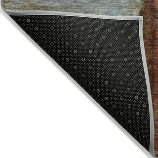 Piper Looms Chantille Abstract ACN2059 Rust Machine Washable Area Rug Backing Image