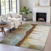 Piper Looms Chantille Abstract ACN2059 Rust Machine Washable Area Rug Lifestyle Image Feature