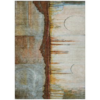 Piper Looms Chantille Abstract ACN2059 Rust Machine Washable Area Rug main image