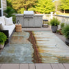 Piper Looms Chantille Abstract ACN2059 Rust Machine Washable Area Rug Outdoor Lifestyle Image Feature